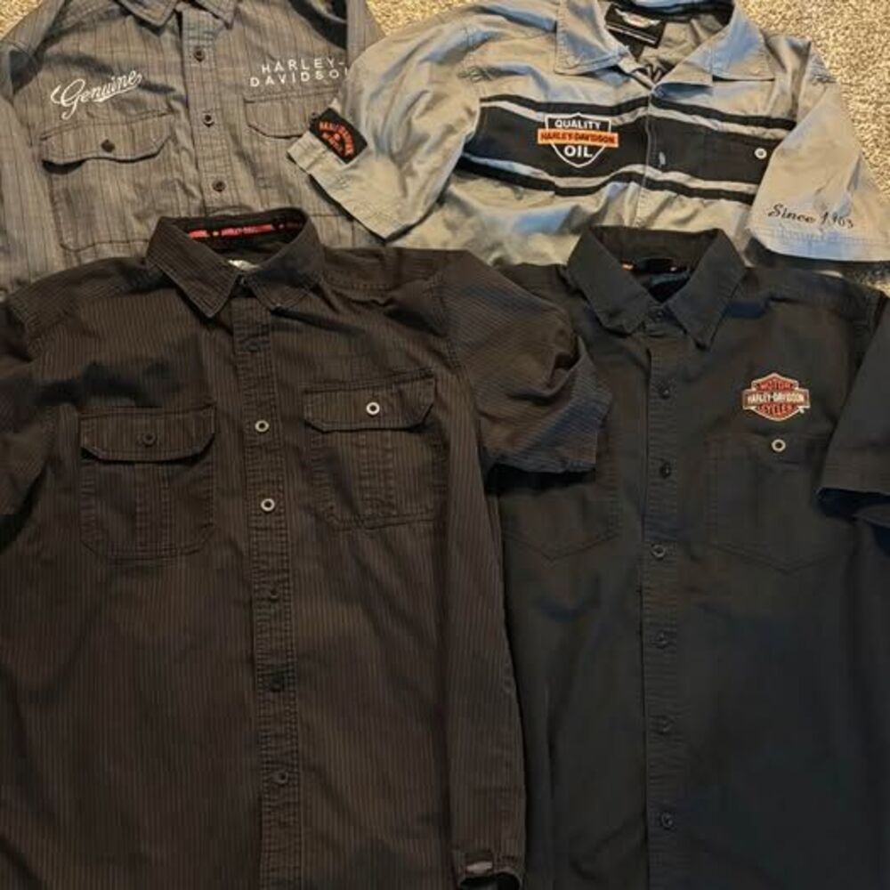 Harley-Davidson Button-Down Shirts Size Medium Lot of 4‎